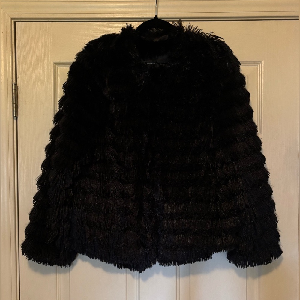 ASOS Fuzzy Open Front Faux Fur Jacket